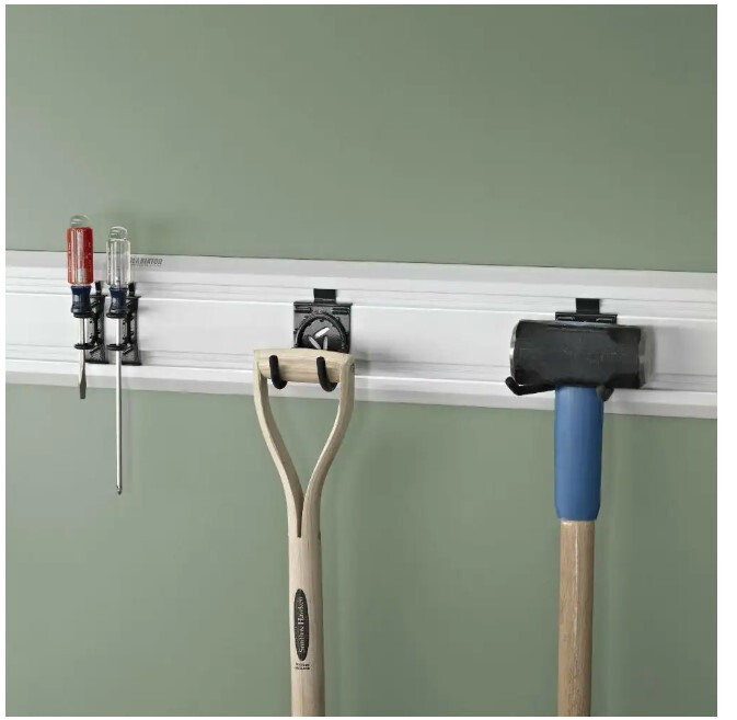 Gladiator Garage Wall Storage GearTrack Channel 48-Inch W Gray (1-pack) gallery