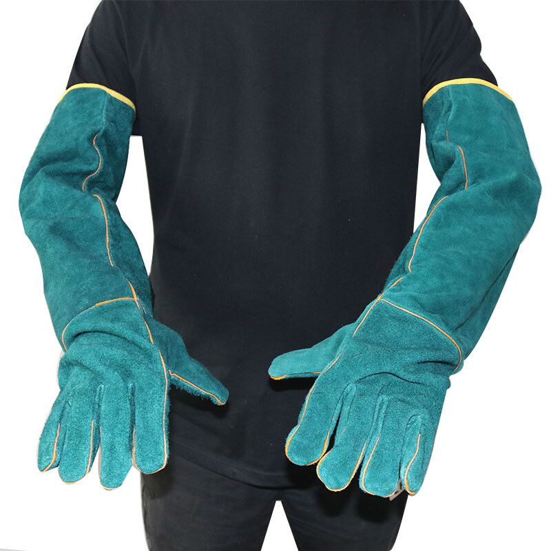 Animal Handling Anti Bite Gloves Training Cat Dog Pet Leather Safety Protective gallery