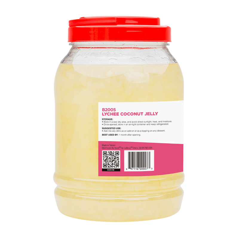 Tea Zone Lychee Coconut Jelly (B2005, 8.8 lbs) for Boba/Milk Tea or Smoothies gallery