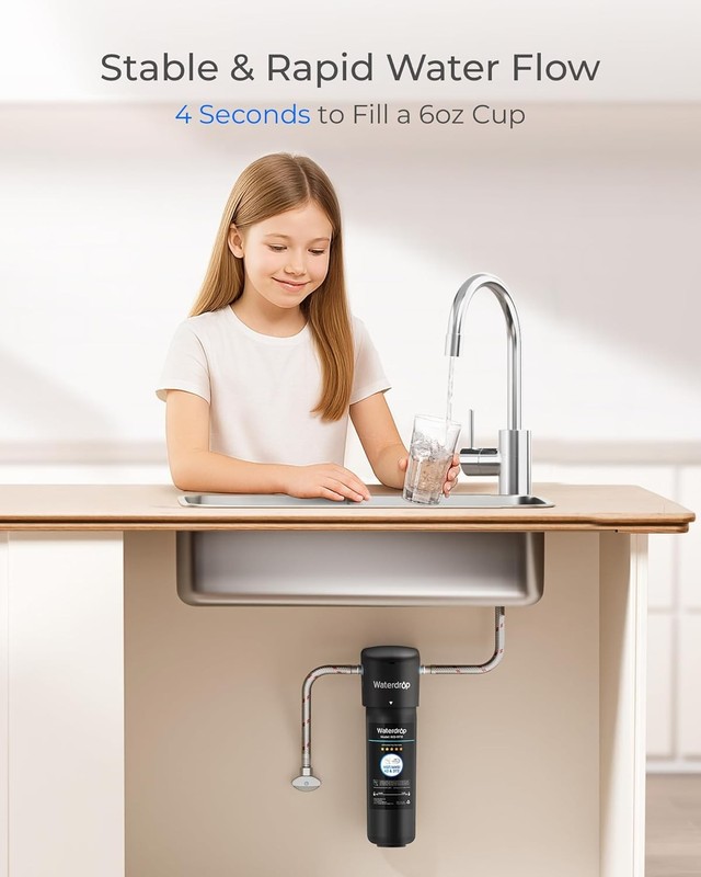 Waterdrop RF10 Replacement for 10UA/10UB Under Sink Water Filter, 3 PACK gallery