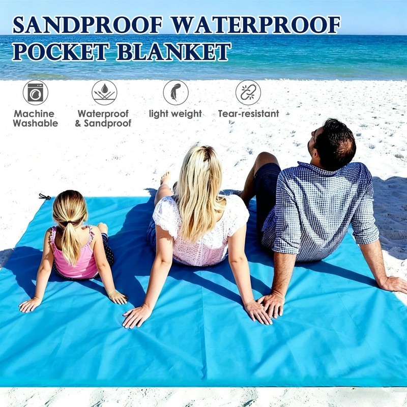Extra Large Waterproof Picnic Blanket Foldable Camping Beach Mat Multi Colors gallery
