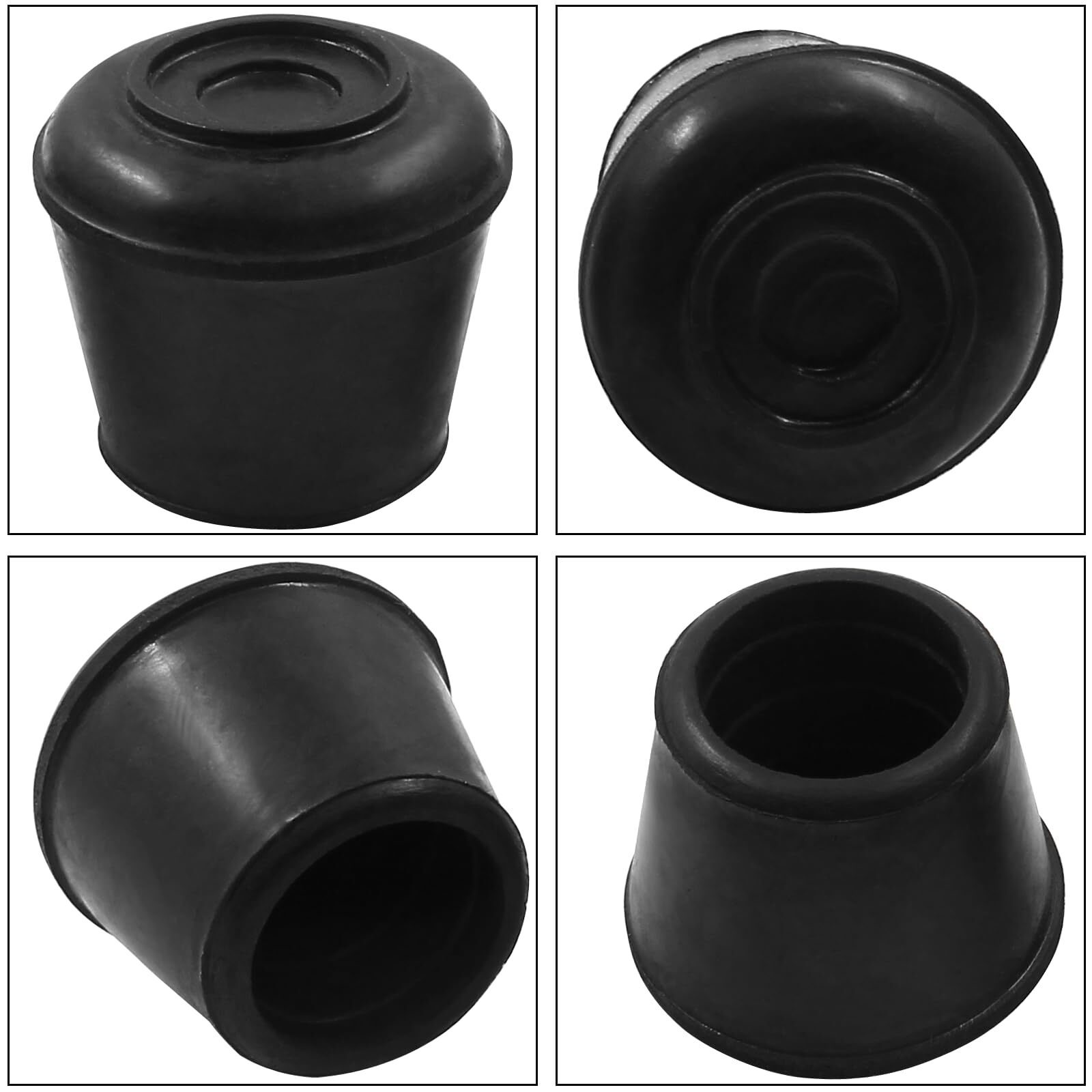 16 Pack 3/4 Inch Round Rubber Chair Leg Tips Floor Protectors Replacement gallery