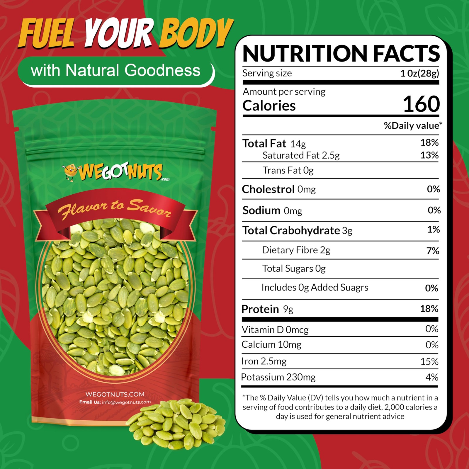 We Got Nuts Pumpkin Seeds Healthy Snacks 5Lbs 80oz Bag Raw Pepitas No gallery