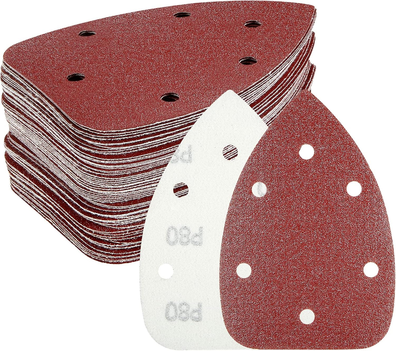 60PCS Triangular Sander Sandpaper, HYCHIKA Detail Sander Sandpaper Assorted 60/8 gallery