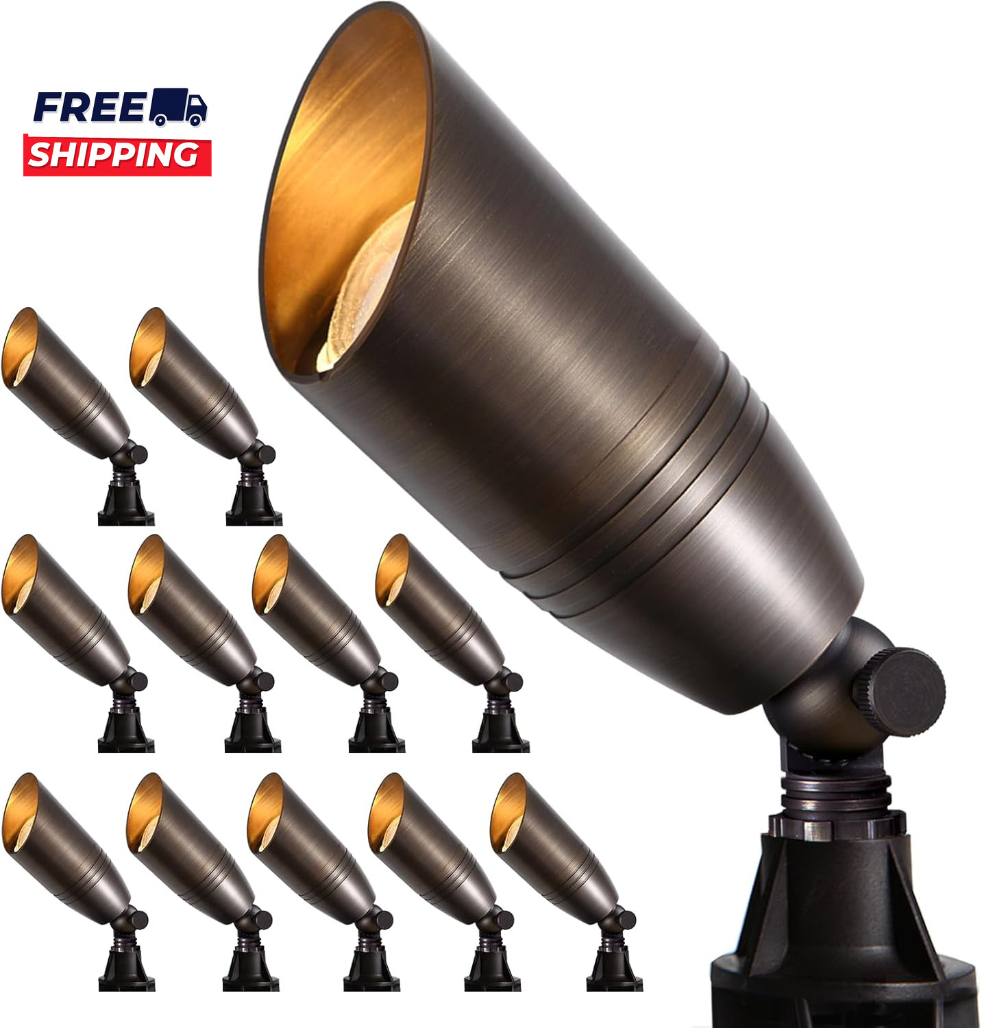 Solid Brass Outdoor Landscape Spotlights 12V Heavy Duty Low Voltage Landscape gallery