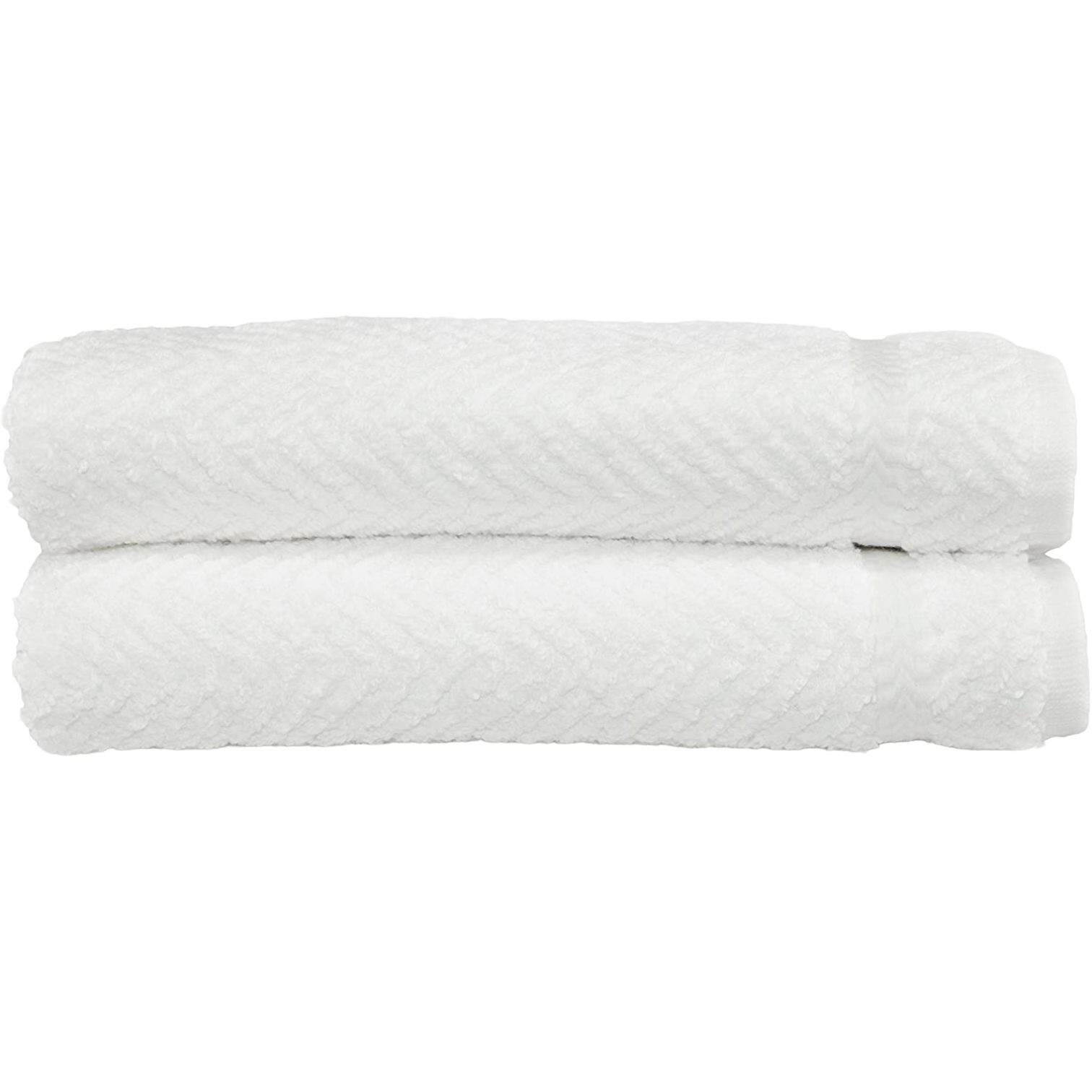 New Linum Home Textiles 100% Turkish Cotton Herringbone Hand Towels, White, 2 Pi gallery
