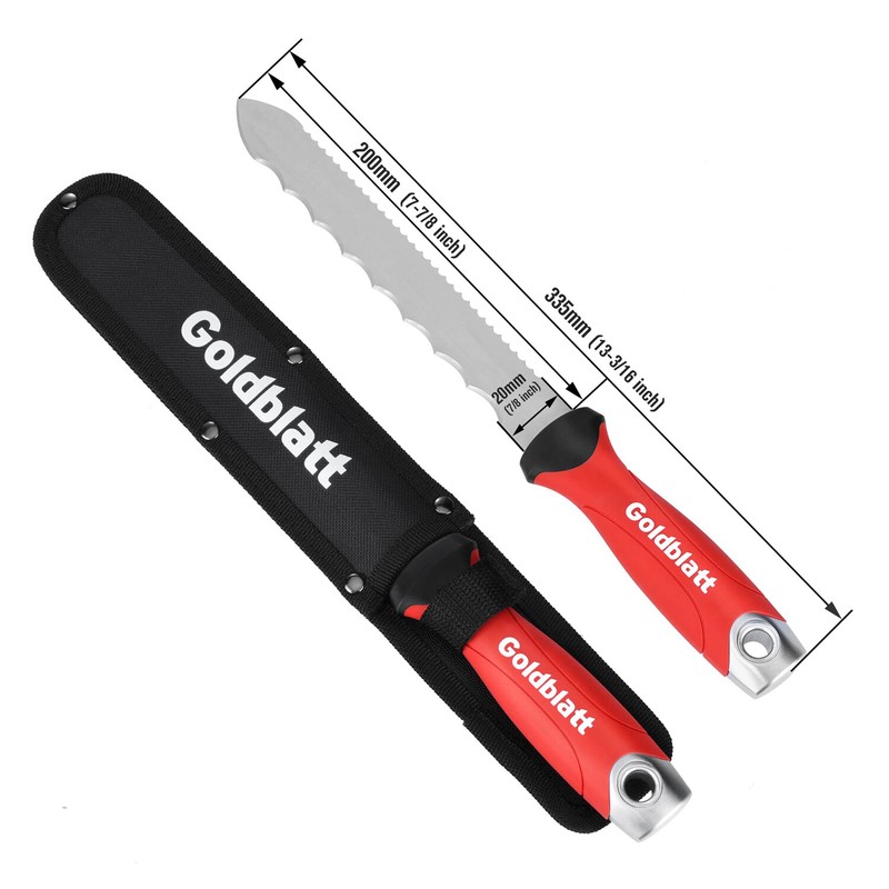 Goldblatt 8" Insulation Knife Stainless Steel Double Side Blade Utility Knife gallery