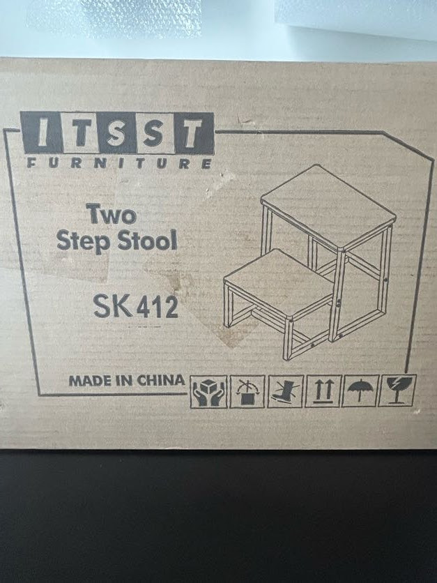 DIY Two Step Black Stool SK 402 W/ Metal Frame & Wood Steps - ITSST - New gallery