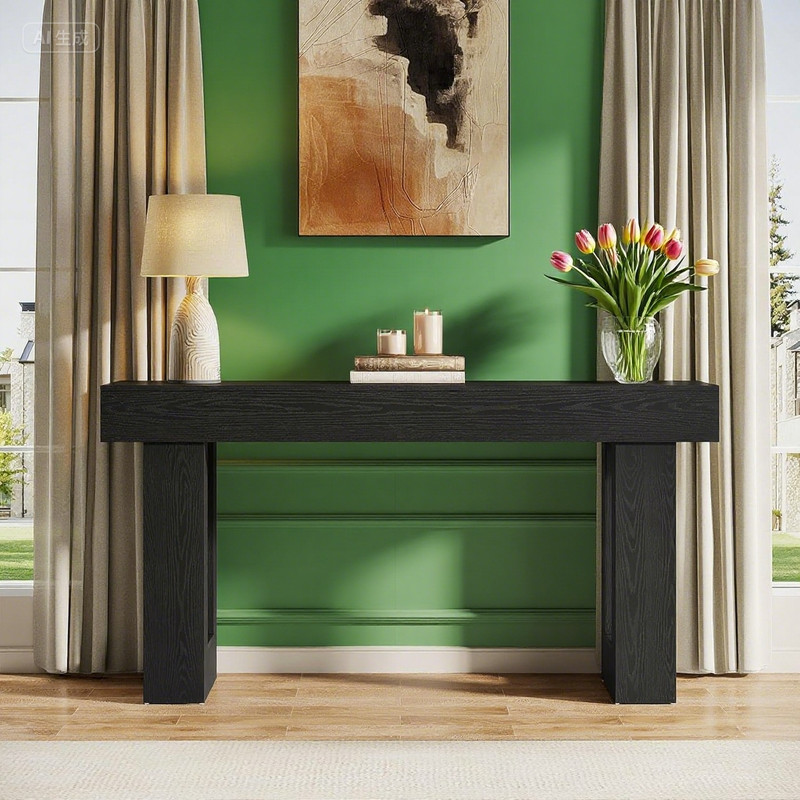 Long Console Table Living Room Table Utilitarian Design for Multiple Home Areas gallery