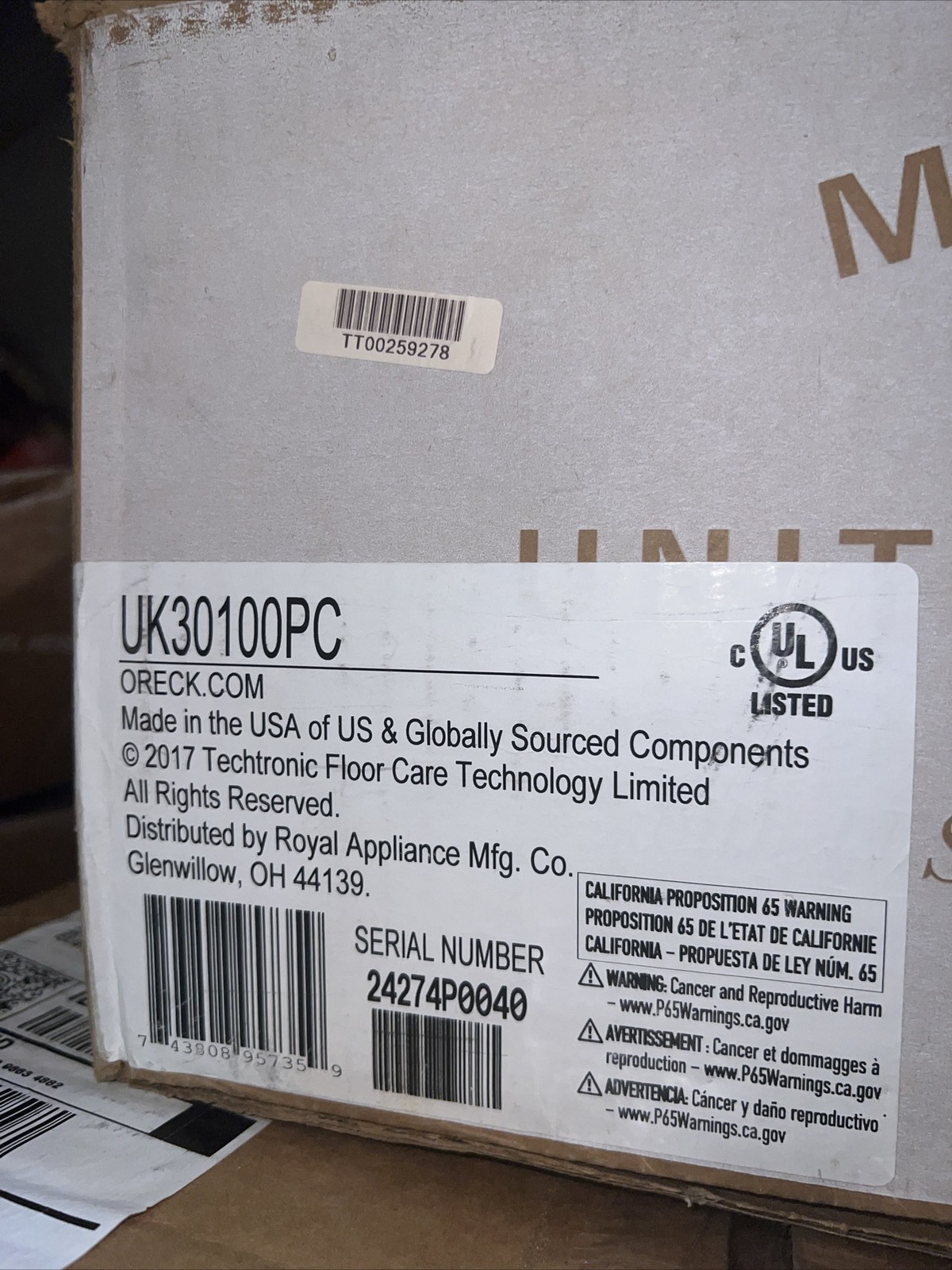 Oreck Elevate Control Upright Vacuum Cleaner (UK30100PC) gallery
