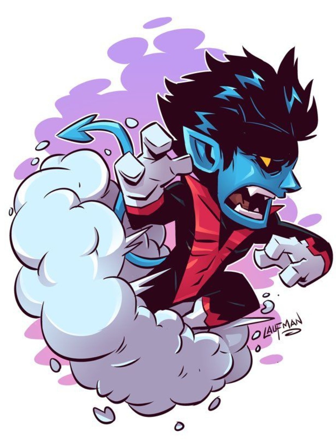 X-MEN'S X NIGHTCRAWLER X VYNIL HIGH-GLOSS DIE-CUT STICKER 3X2 INCH STICKER X gallery