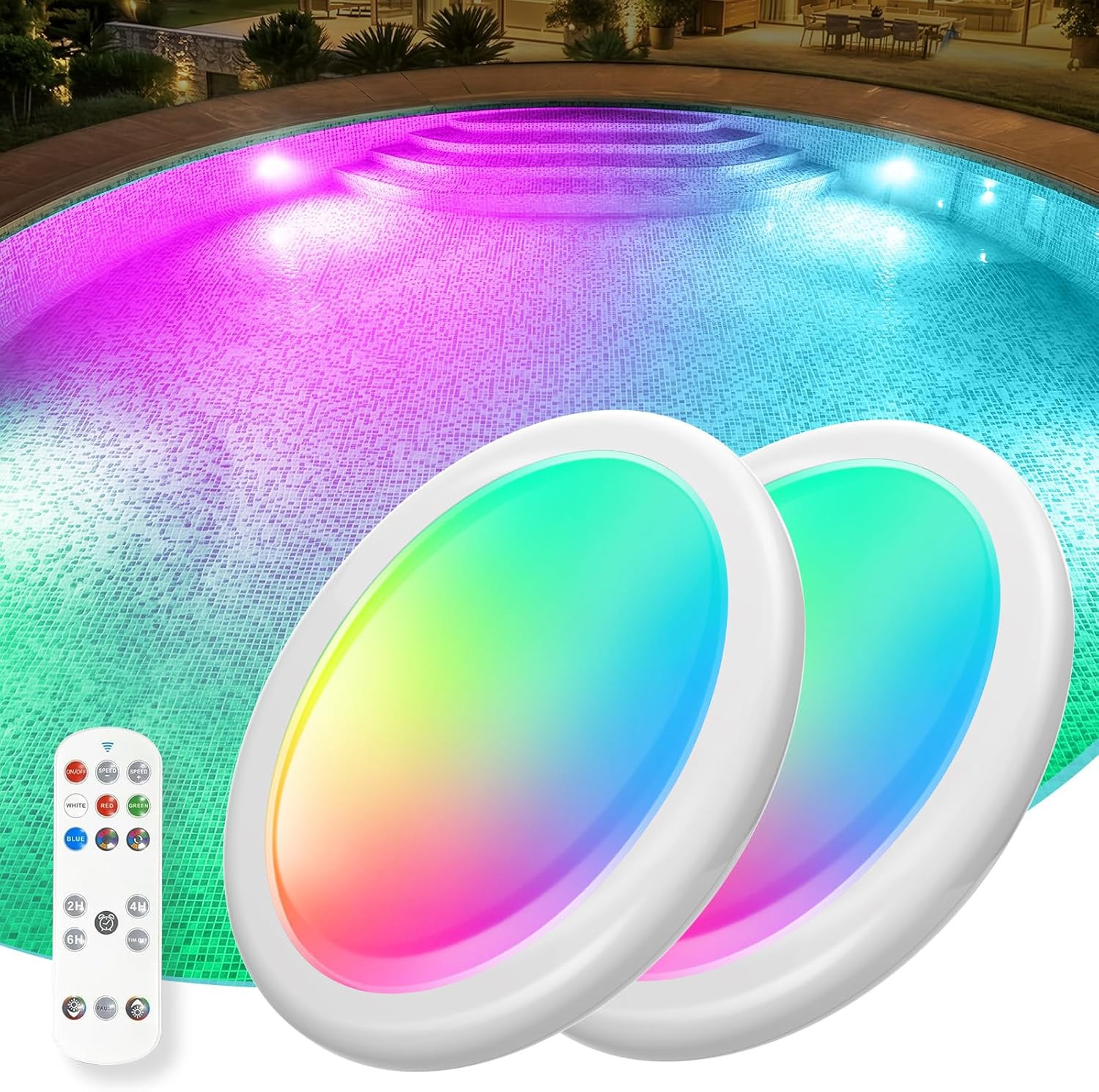 Pool Lights for above Ground Pools, Upgraded Rechargeable Dynamic Lighting Ingro gallery