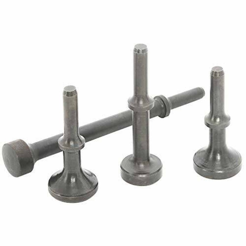 5PCS Smoothing Pneumatic Air Hammer Bits Air Chisel Bits Tool Set w/Spring New gallery