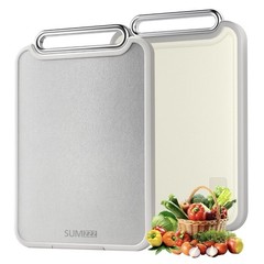 Stainless Steel Cutting Board Double Sided 304 Steel & Food-Grade PP Large Chop