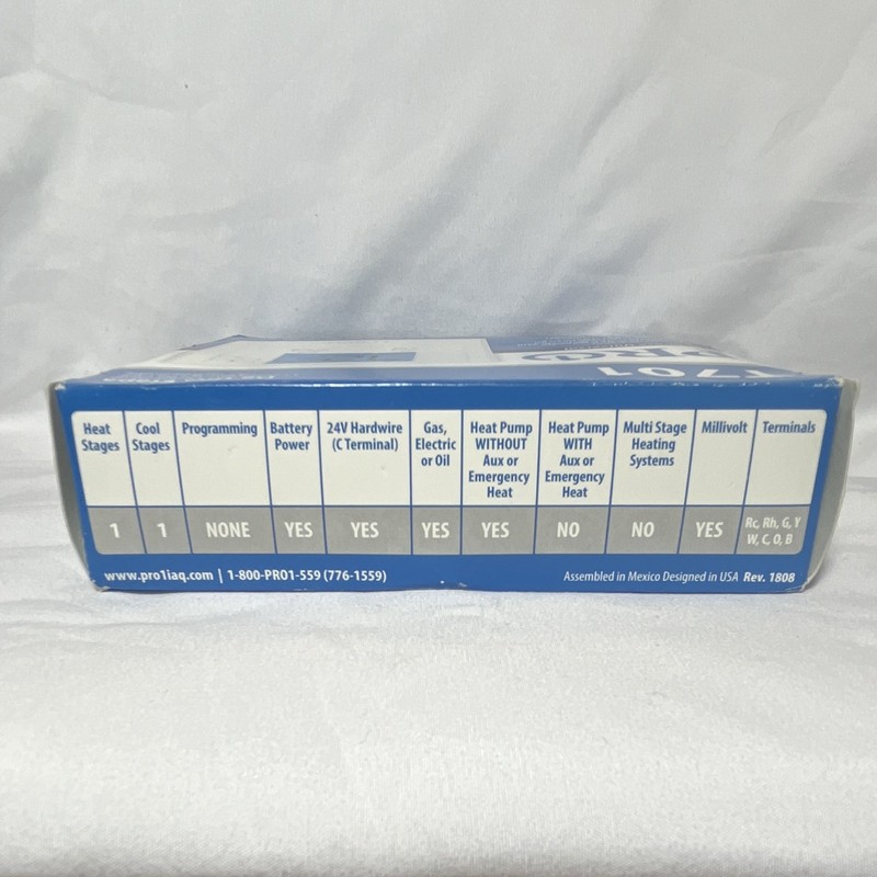 Pro1 T701 Digital Non-Programmable Single Stage Heat/Cool/Off Thermostat 24V gallery