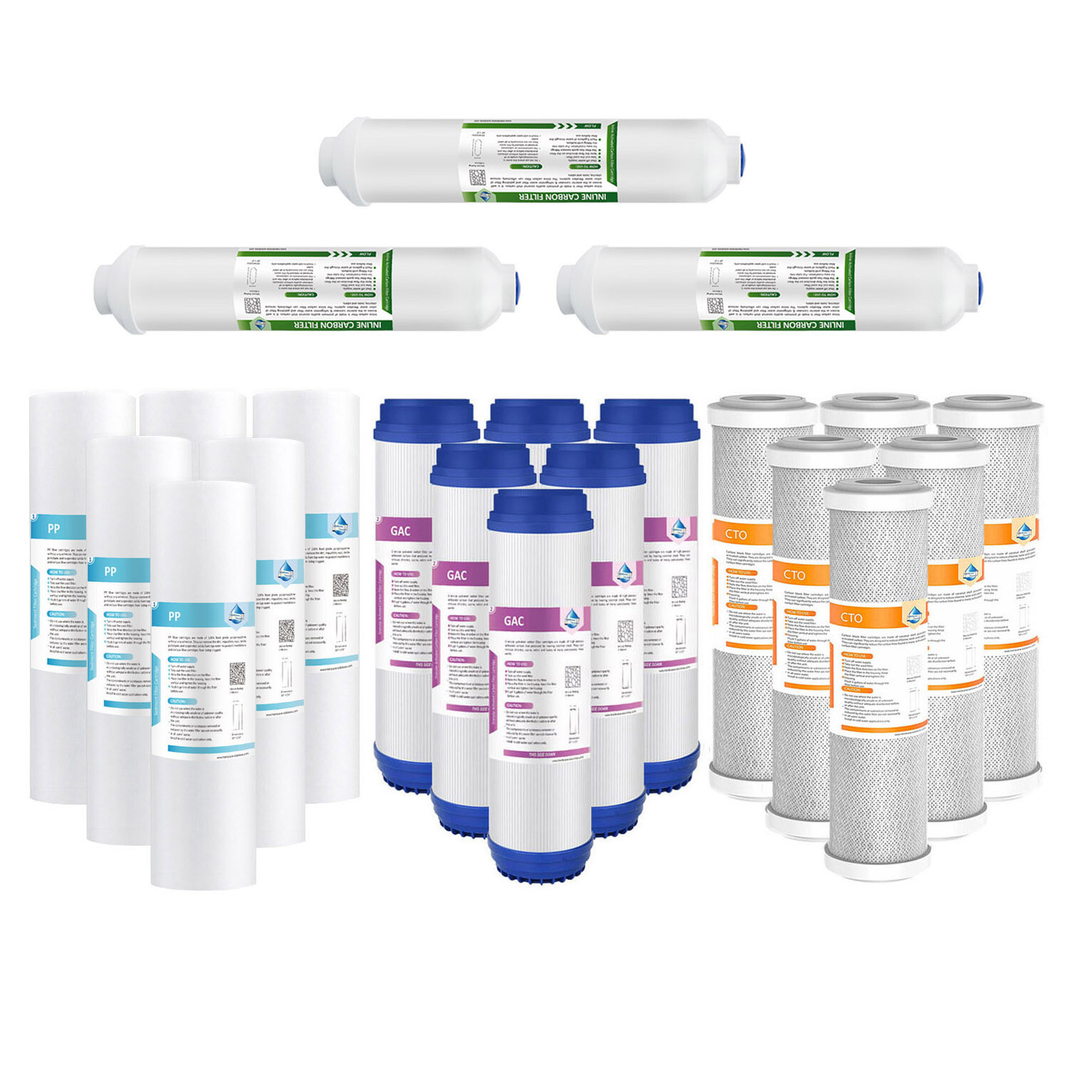 5 Stage Reverse Osmosis Sediment Carbon Block Water Filter Whole House Cartridge gallery