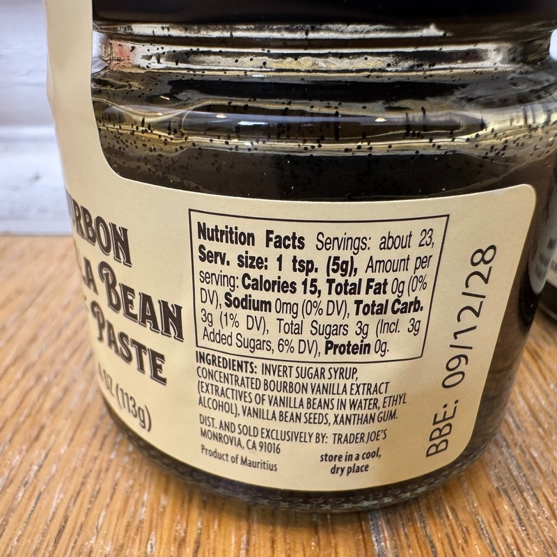 2 Pack Trader Joe's Bourbon Vanilla Bean Paste Extract 4oz Jar Sealed New Joes gallery