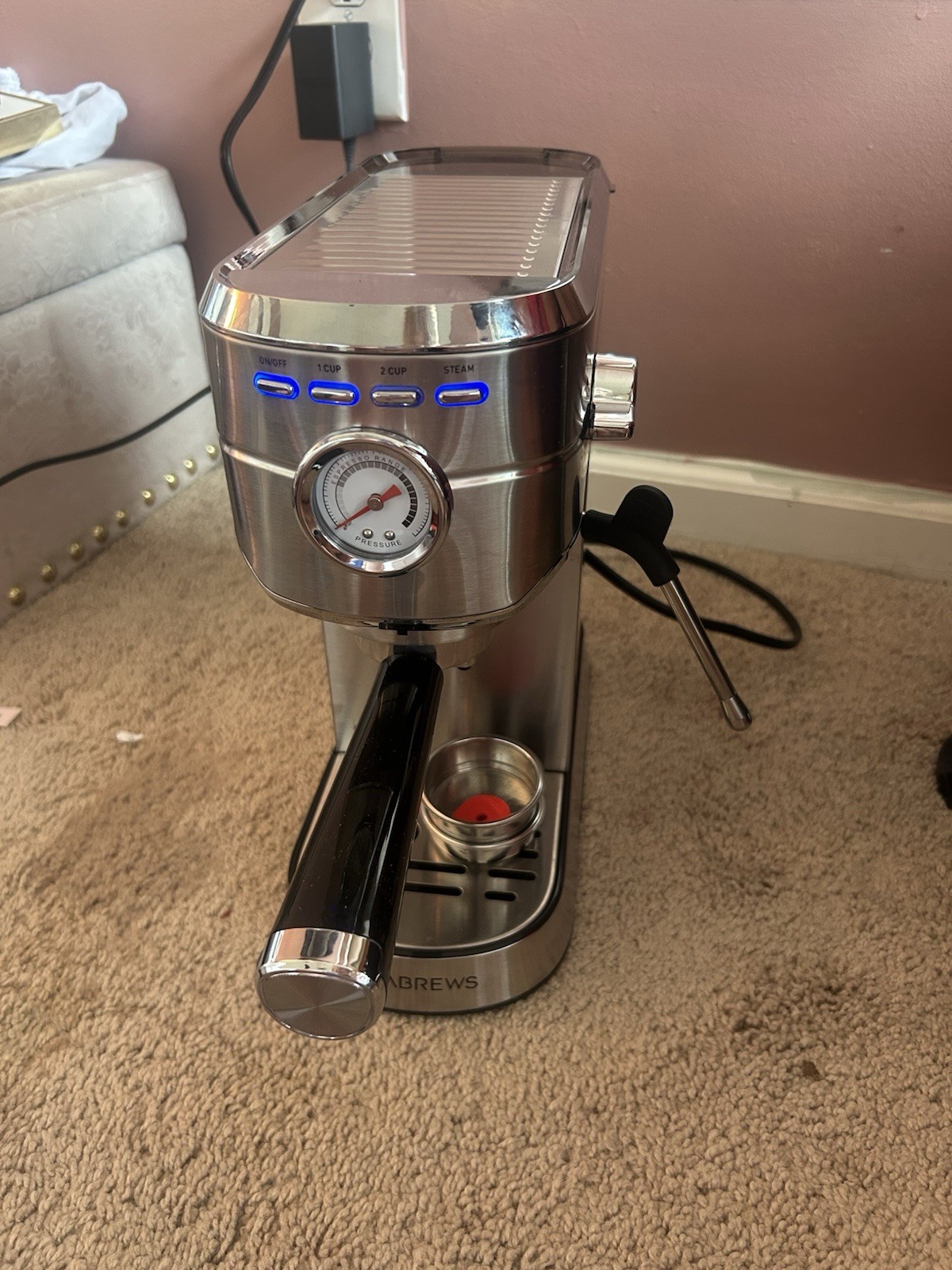 CASABREWS 20 Bar Compact Espresso Machine w/ Steam Milk Frother (CM5418) Silver gallery