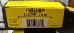 8 Lbs Construction Framing Carpentry 2-3/8″ 8D Coated Steel Sinker Wood Nails