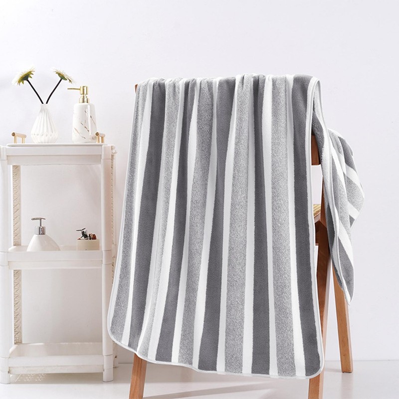 Extra Large Striped Hand Towel & Bath Towels Set Ultra Soft Highly Absorbent gallery