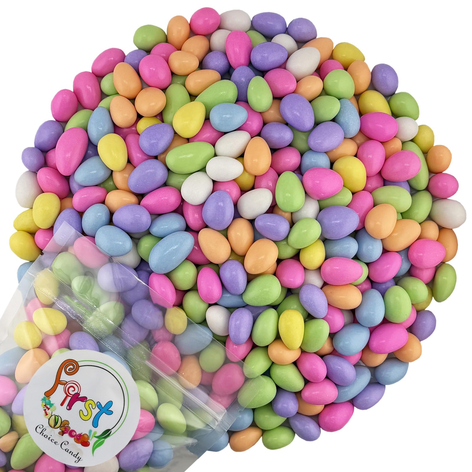 FirstChoiceCandy Jordan Almonds 1 Pound (Pack of 1), Assorted Pastel Colors gallery