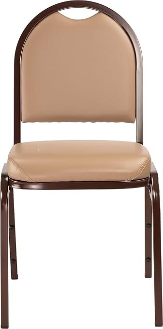 NPS Dome Back Stack Chair with Steel Mocha Frame, 300-Ib Weight Capacity gallery