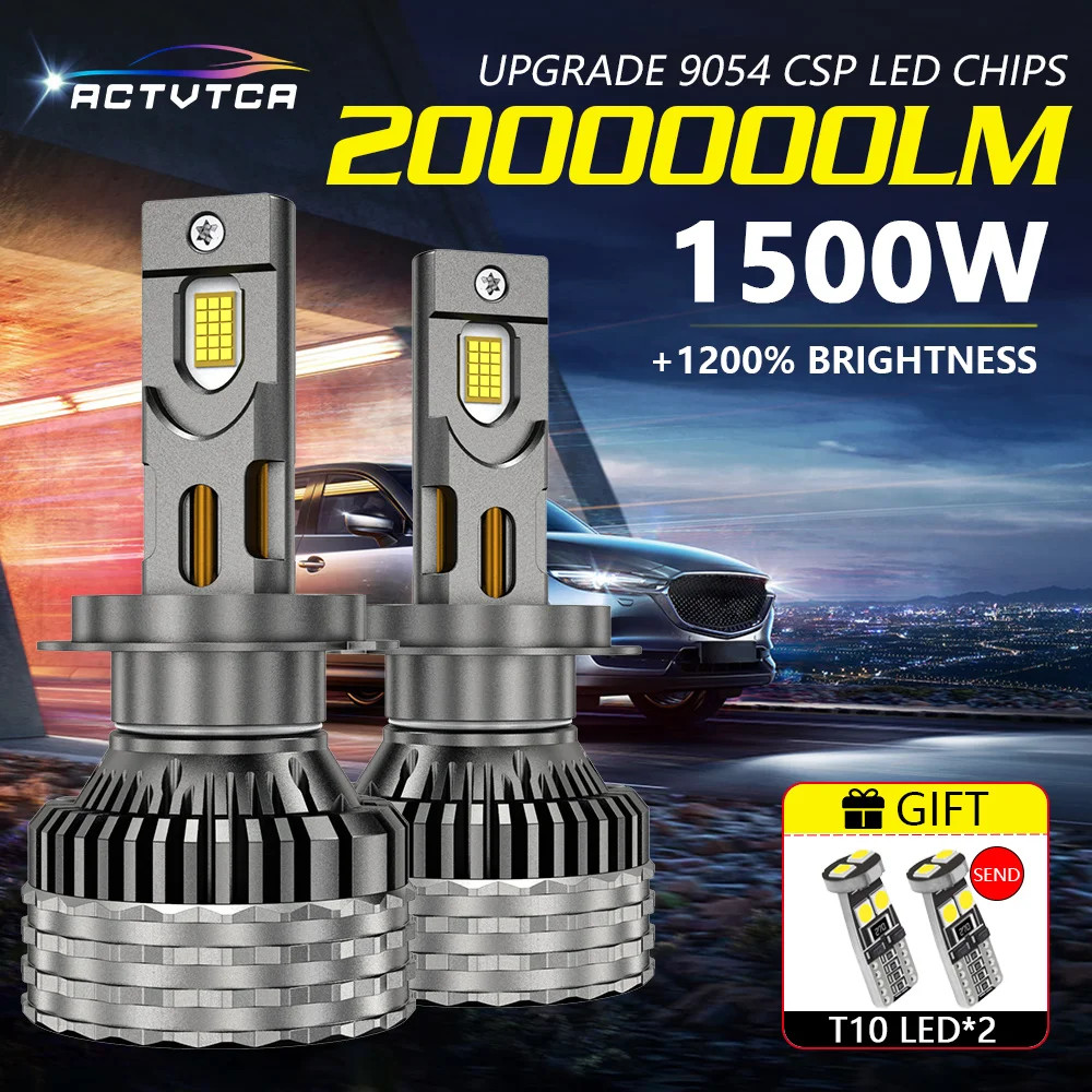 H1 H3 H4 H7 Led Headlights Car Plug and Play H11 H8 H9 9005 9006 9012 Fog Lamps gallery