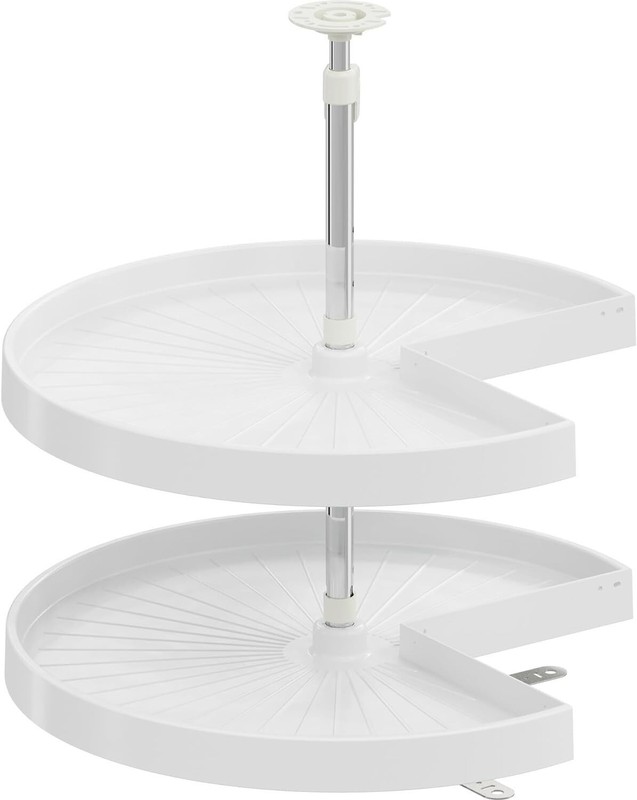 Hafele 2-Shelf Pie-Cut Door-Mounted Polymer Plastic Lazy Susan for Base Corner C gallery
