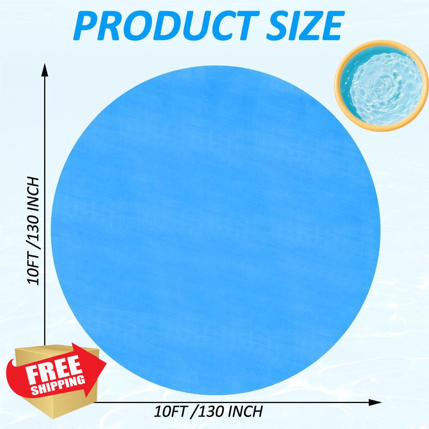 Hlimior 10' Round Pool Ground Cloth gallery