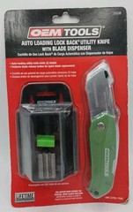 OEMTOOLS #25538 Auto Loading Lock Back Utility Knife with Box of 50 Blades NEW