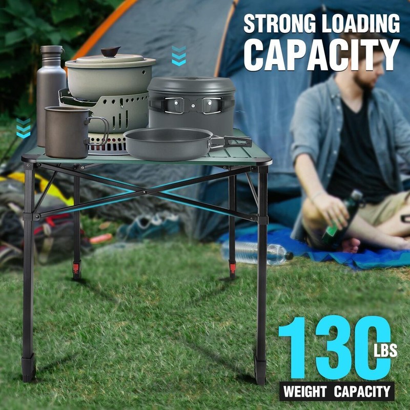 VILLEY Large Folding Camping Square Table with Carry Bag for Outdoor Camping New gallery