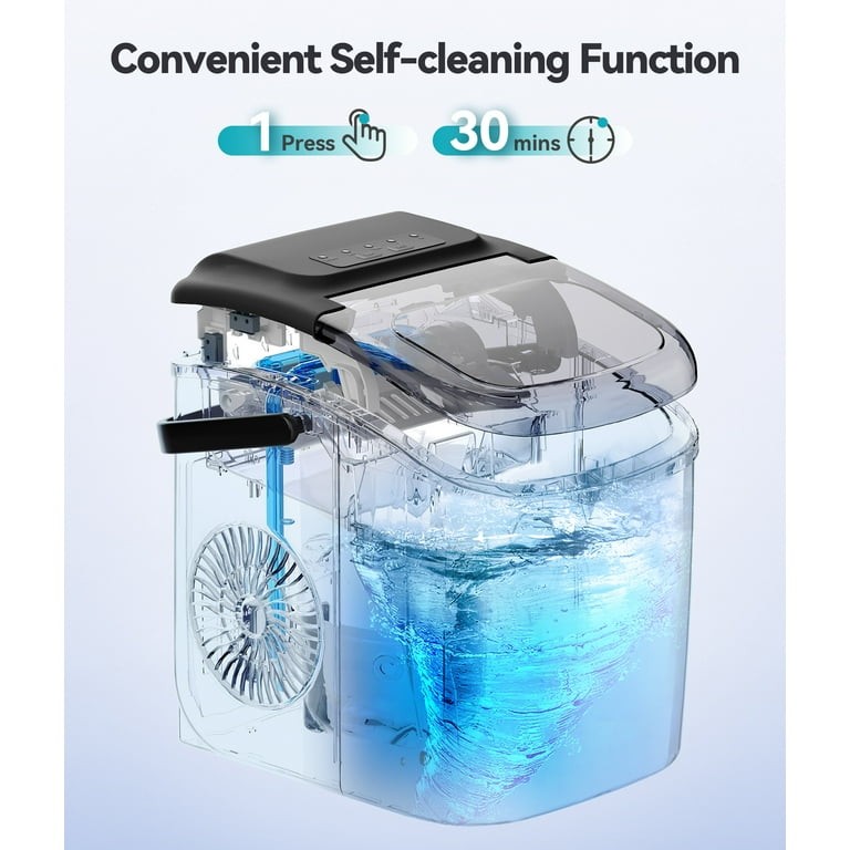 26 lbs/24H Countertop Ice Maker Machine 6 Min Fast Ice Making Auto-Cleaning gallery