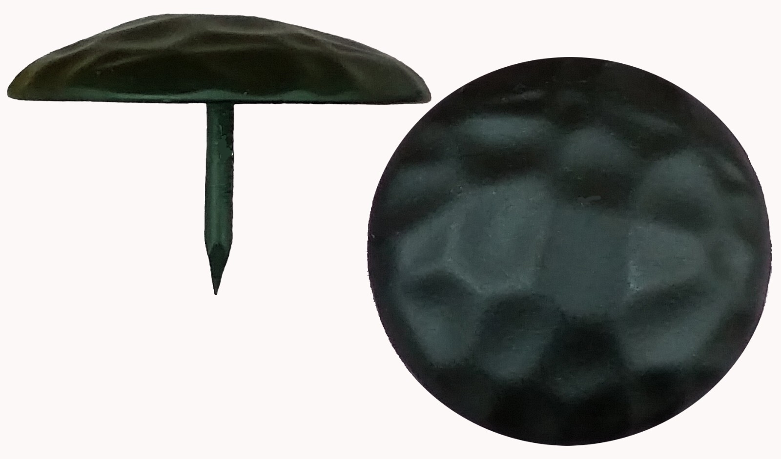 Clavos, Round, Hammered - Distressed, Premium Grade, 1 1/2 Inch Diameter, Matte gallery