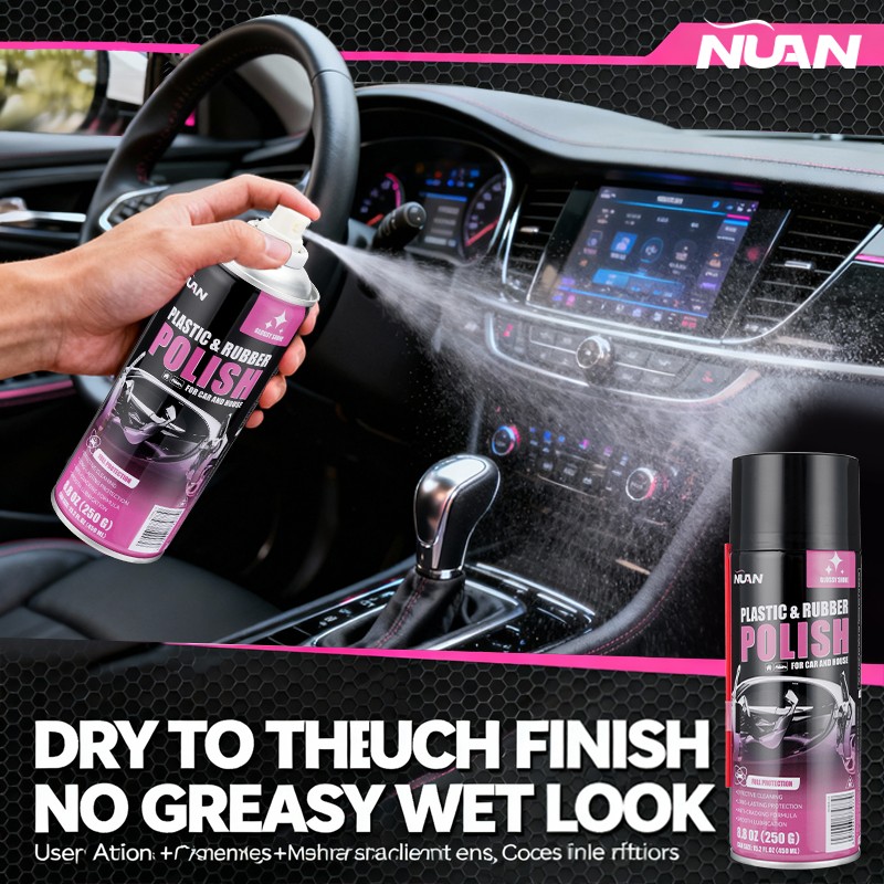 Car Interior Polish Cleaner - 3Pack 450ml & Cleaner Spray, Quick Shine Safe US gallery