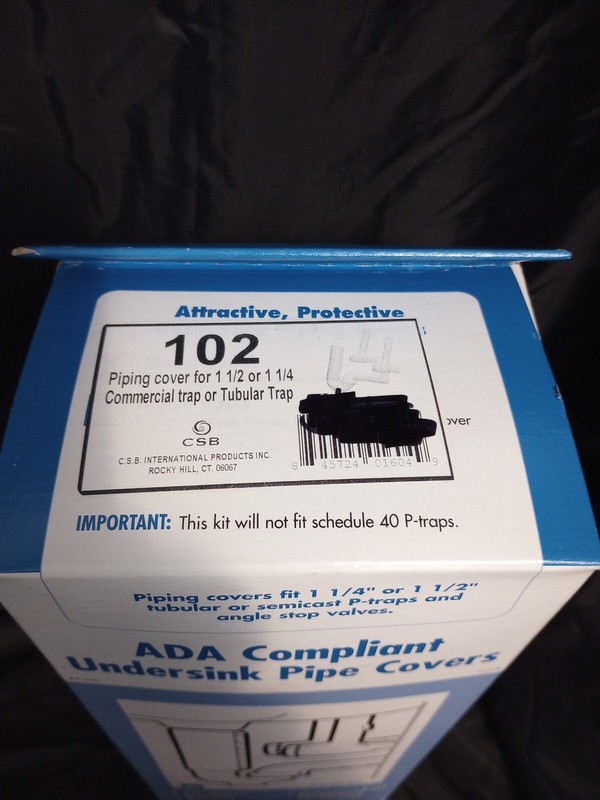 (2) ADA Compliant Under Sink Pipe Cover Sets Covers Lot of 2 gallery