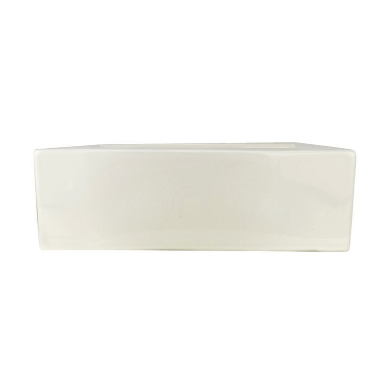 Rectangular Box Shaped Vessel Bathroom Sink 20 1/8" X 16 1/8" Ivory Porcelain gallery