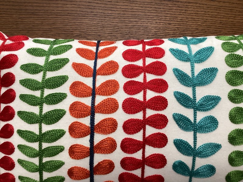 New Pier One Pillow Rectangle Colorful Embroidered Throw Pillow gallery