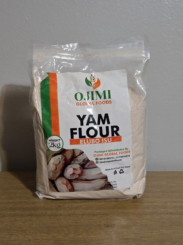 Yam flour – Undiluted Nigerian Amala/Elubo flour 4.5lbs bag gluten Free gallery