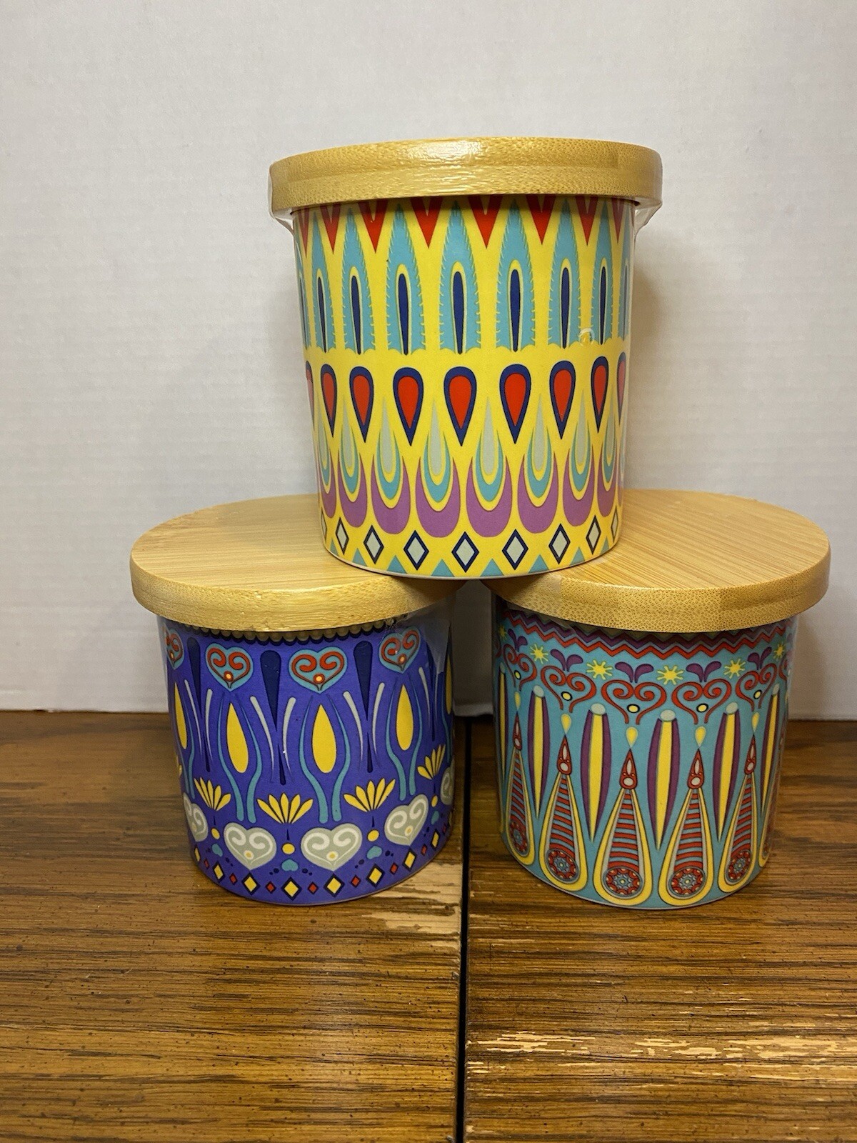 Mandala Succulent Holder Planter Pot With Drainage Hole And Bamboo Tray gallery