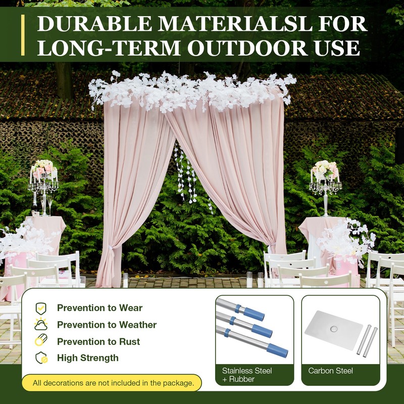 10ft x 10ft Backdrop Stand Pipe Kit Heavy Duty Wedding Back Adjustable Stand gallery