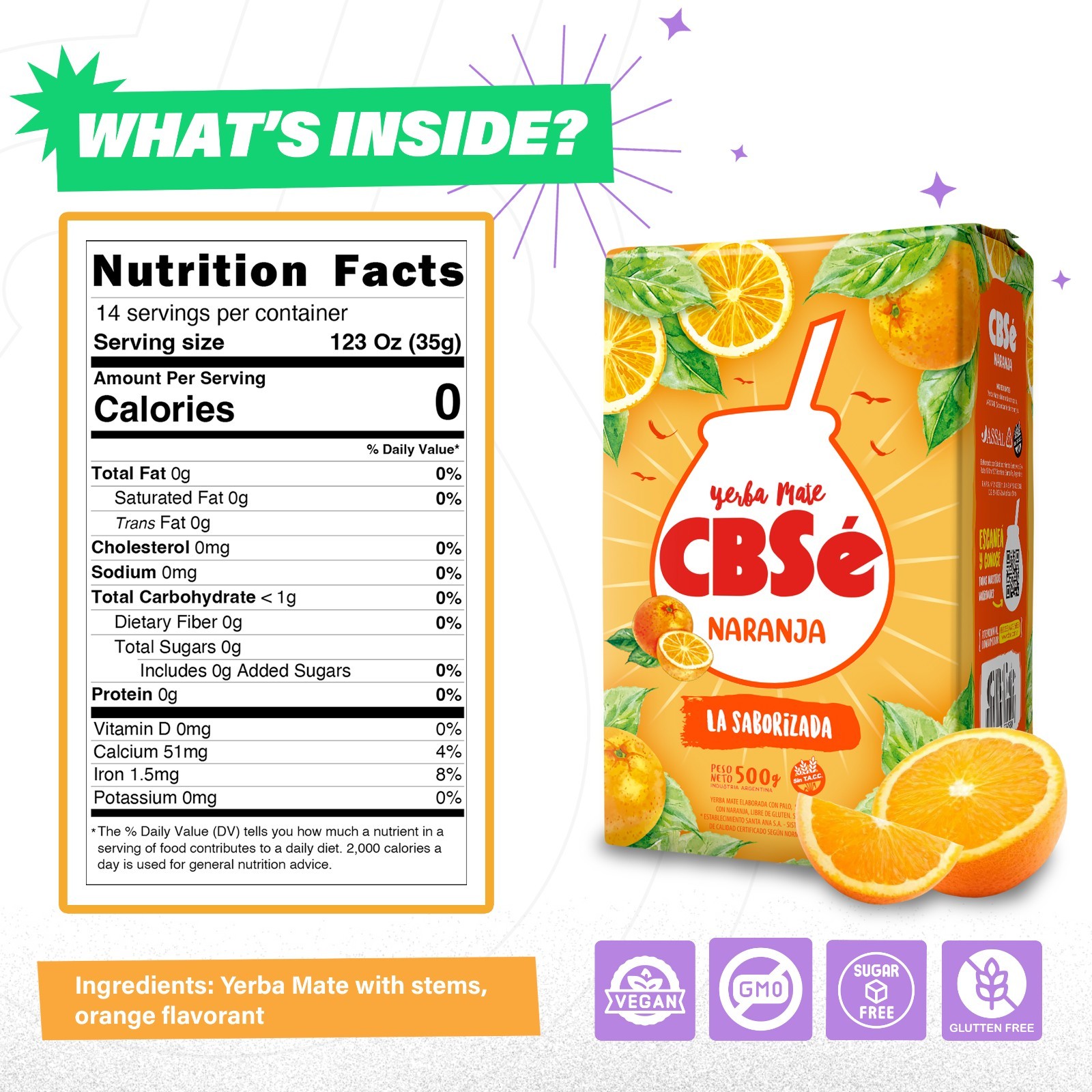 CBSé Yerba Mate Orange Flavor – Loose Leaf Yerba Mate Tea, 2 Pack (500 g Each) gallery