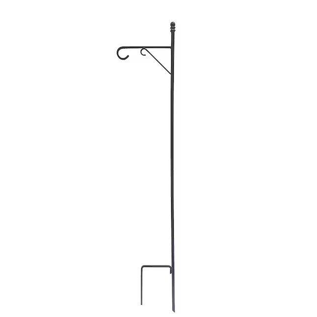 Style Selections 64-in Black powder coated Metal Traditional Shepherd's hook gallery