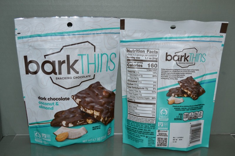 (2) BarkTHINS Dark Chocolate Coconut & Almond, 4.7 oz Each BB 08/2026 gallery