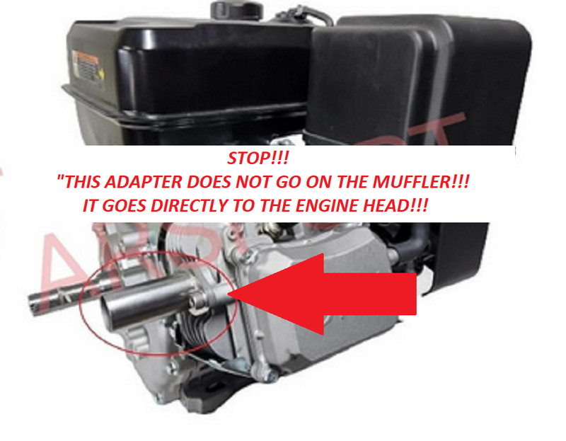 Exhaust Flex Pipe Adaptor for Predator Max 459cc, Duromax XP16HPE & XP18HPE 457 gallery