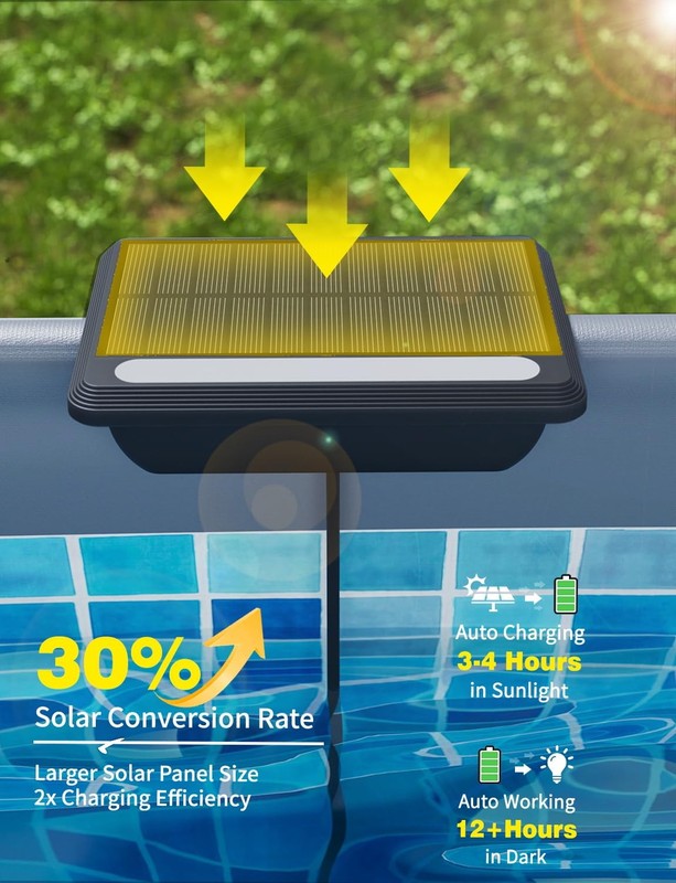 Solar Pool Lights, Solar Powered LED Lights with Remote IP68 Waterproof, Swim... gallery