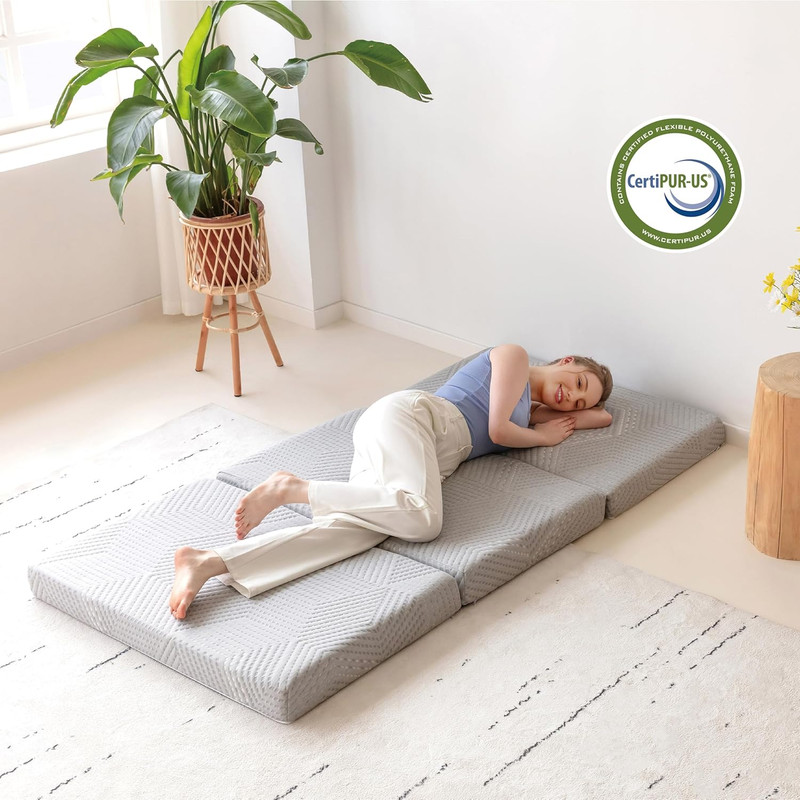 Foldable Mattresses Tri-Fold Gel Memory Foam Twin Queen King Choose Your Size gallery