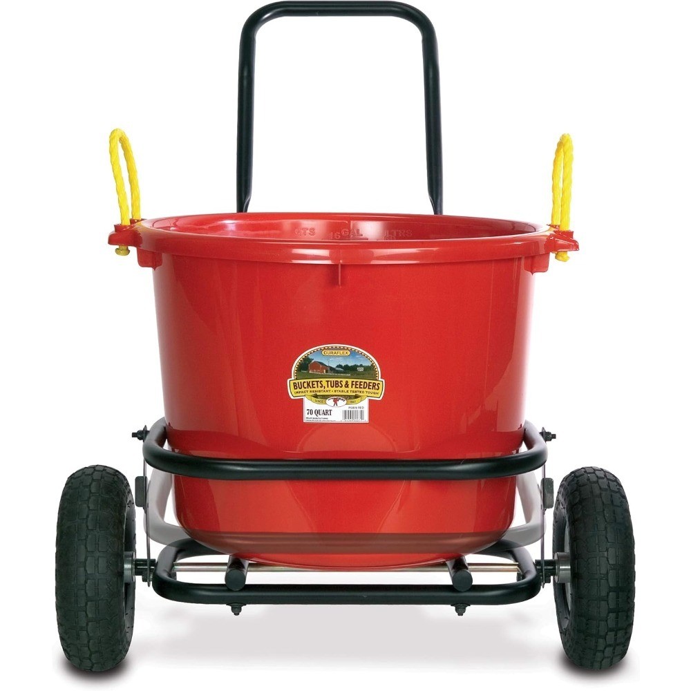 Heavy Duty Muck Cart with Large Bucket Tub and Wheels Hauls Up to 350 lbs gallery