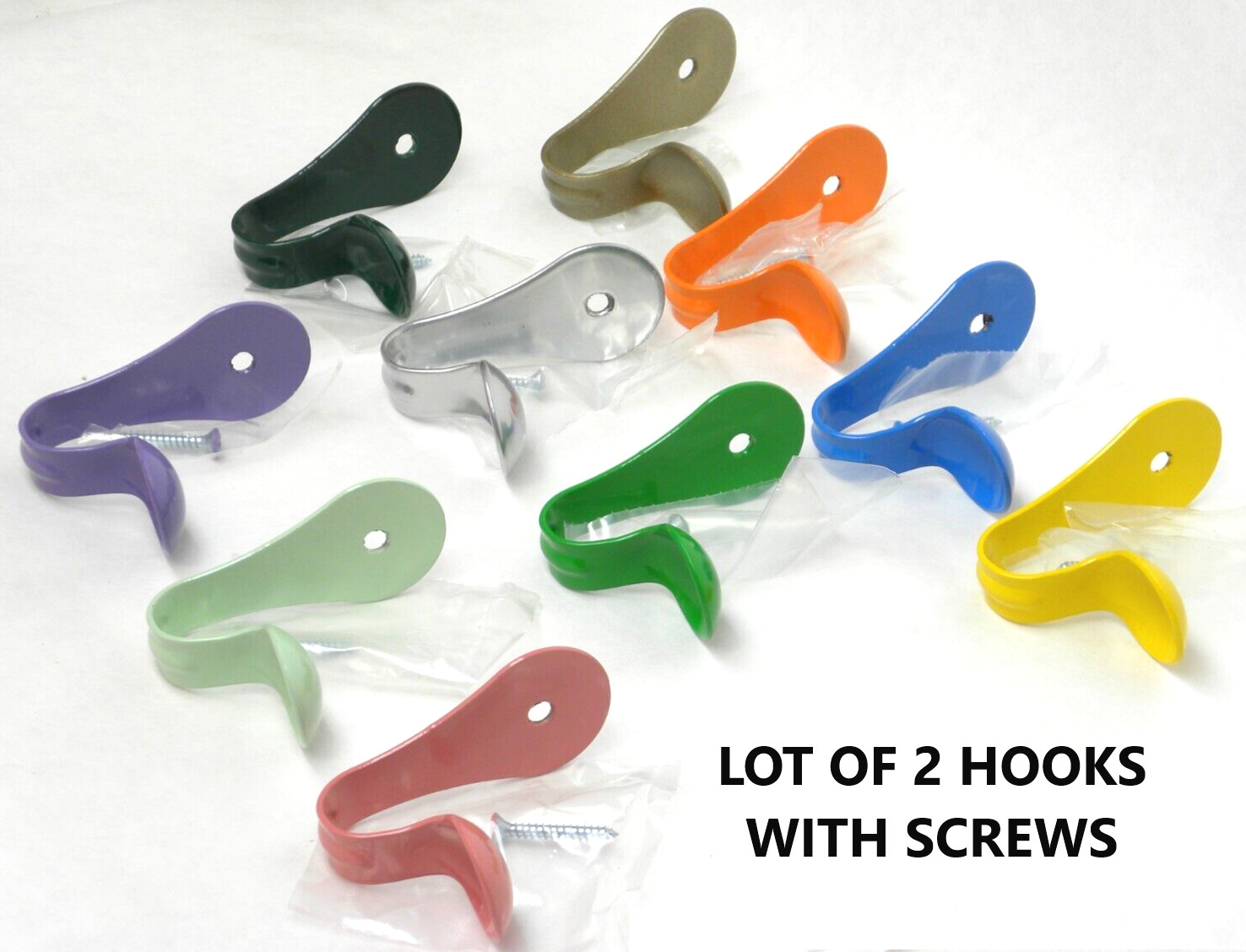 (2) New SmartHook ColorZ Garment Clothes Coat Hooks Rounded Surface CHOOSE COLOR gallery