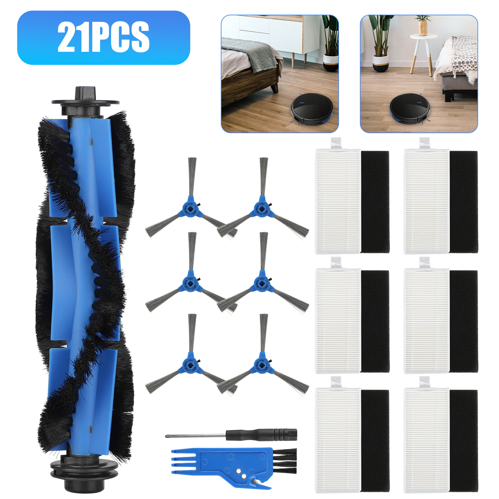 21X Replacement Side Brushes Filter Parts for Eufy RoboVac 11S 30C 25C 15C 35C gallery