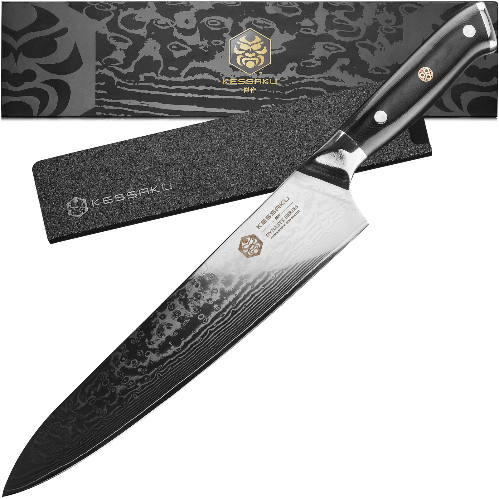 Kessaku 9.5" Chef Knife - Damascus Dynasty Series - AUS-10V Stainless Steel gallery